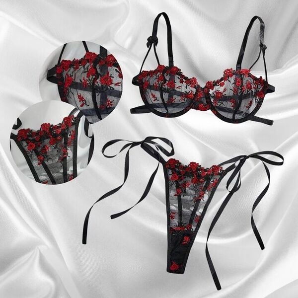 Sexy Blumen-Dessous-Set | DESIRE