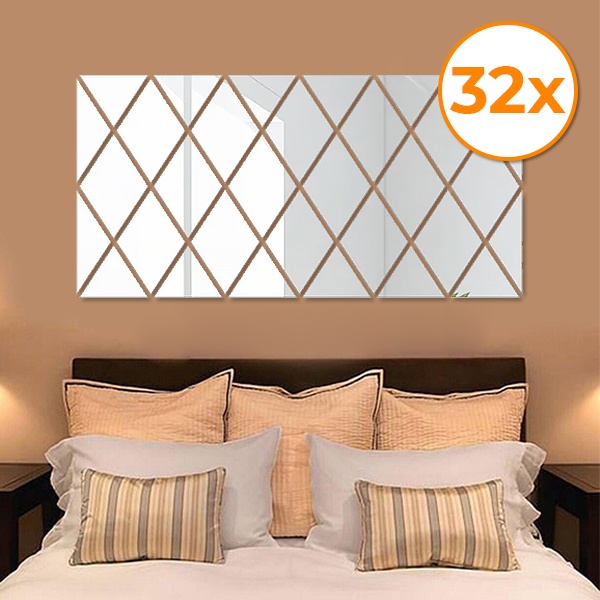 Spiegel Wandaufkleber (32 Stück) | WALLGEM