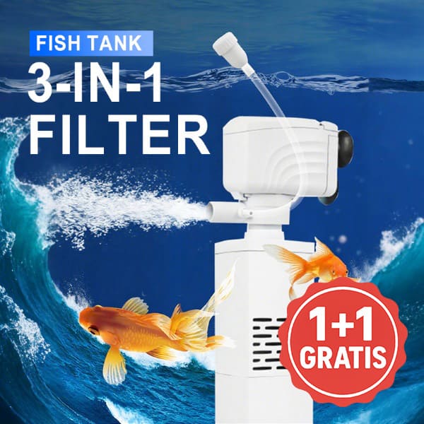 Leiser Aquariumfilter - 3-in-1, 650 L/h | FILTPRO 1+1 GRATIS